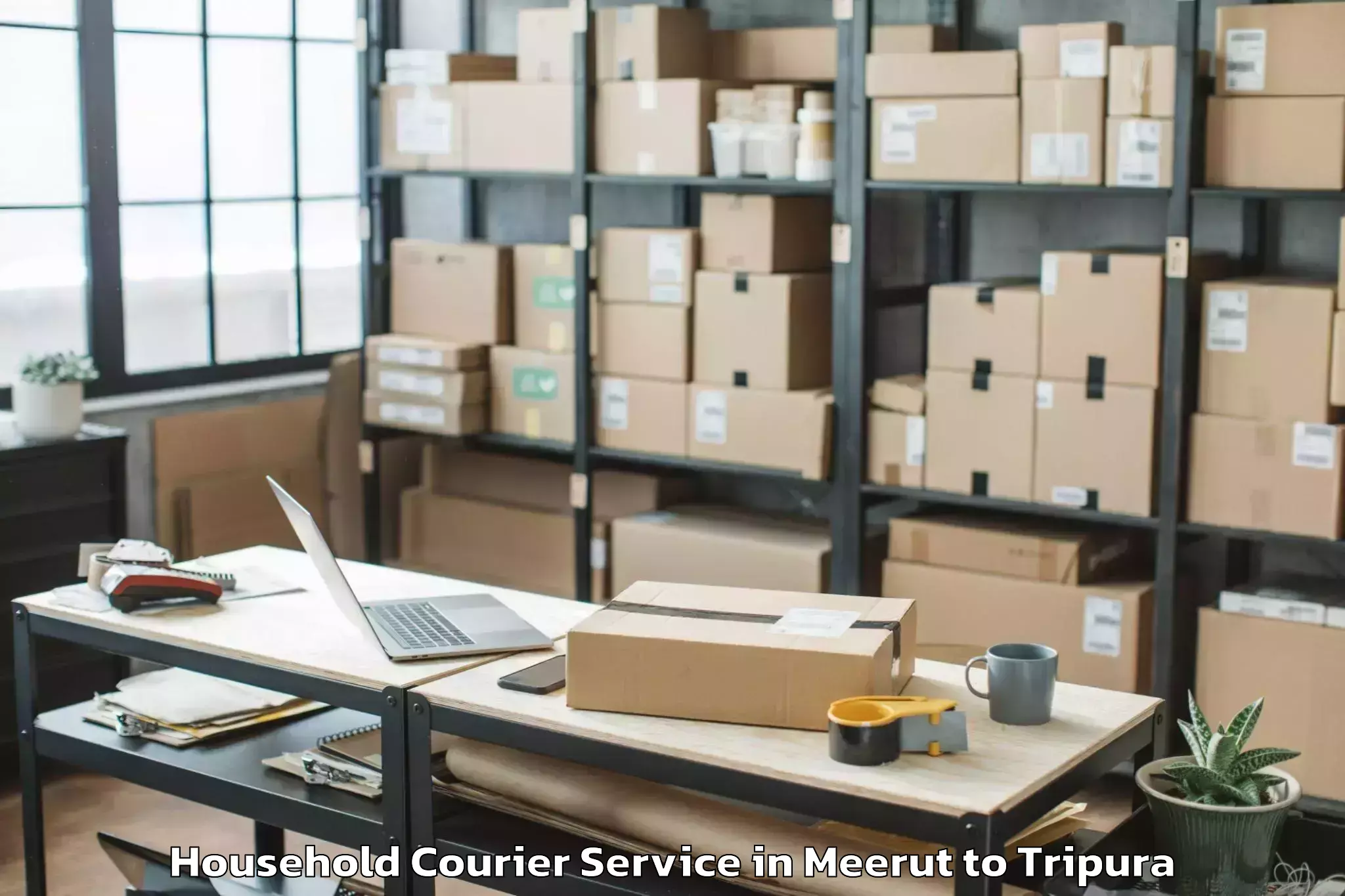 Discover Meerut to Tripura Household Courier